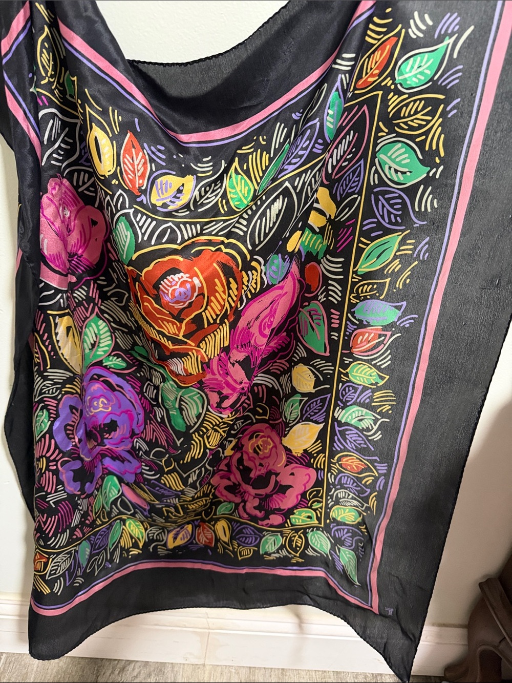 Gorgeous Honey Patterned Silk Scarf